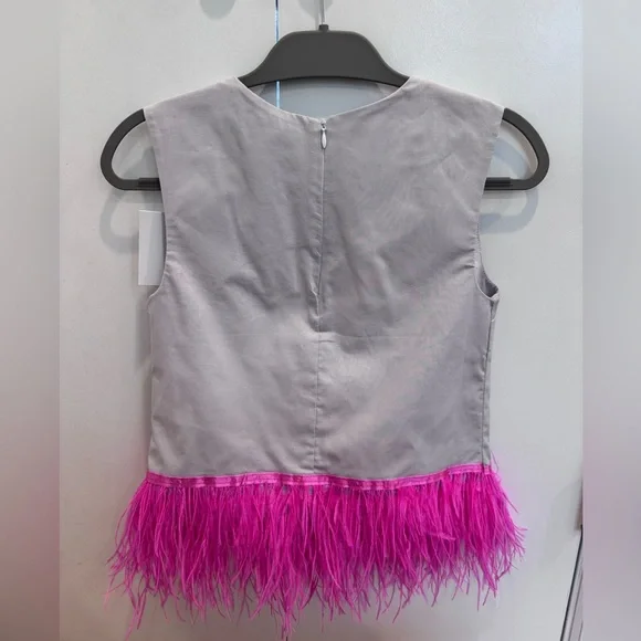 KATIE KIME Women’s Feather‎ Top Size XS - Picture 3 of 5